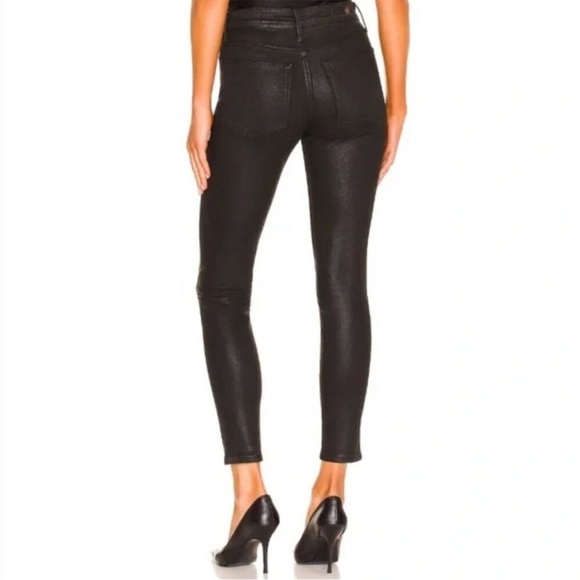 AG JEANS Farrah Skinny Ankle in Luminous Super Black High Rise Sz 25 NEW - Picture 13 of 13